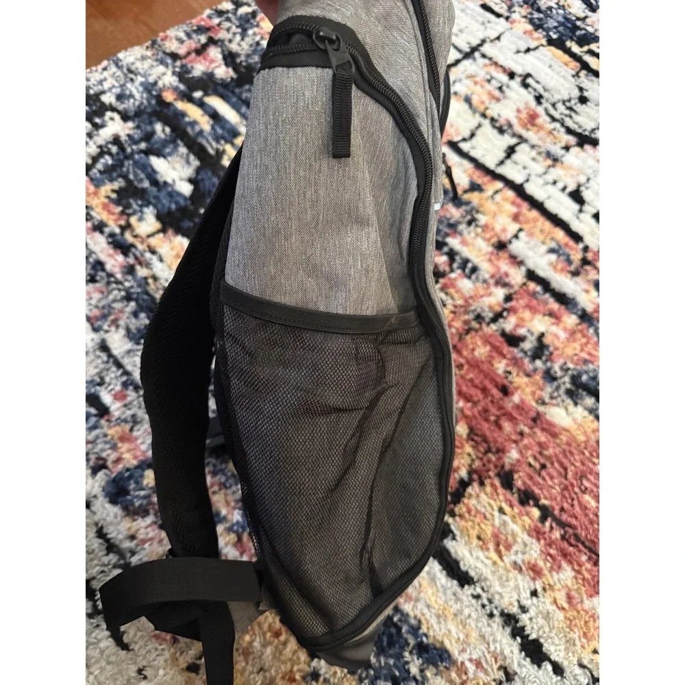 MIER Gym Backpack 40L Basketball Soccer Bag with Ball Compartment Gray Black
